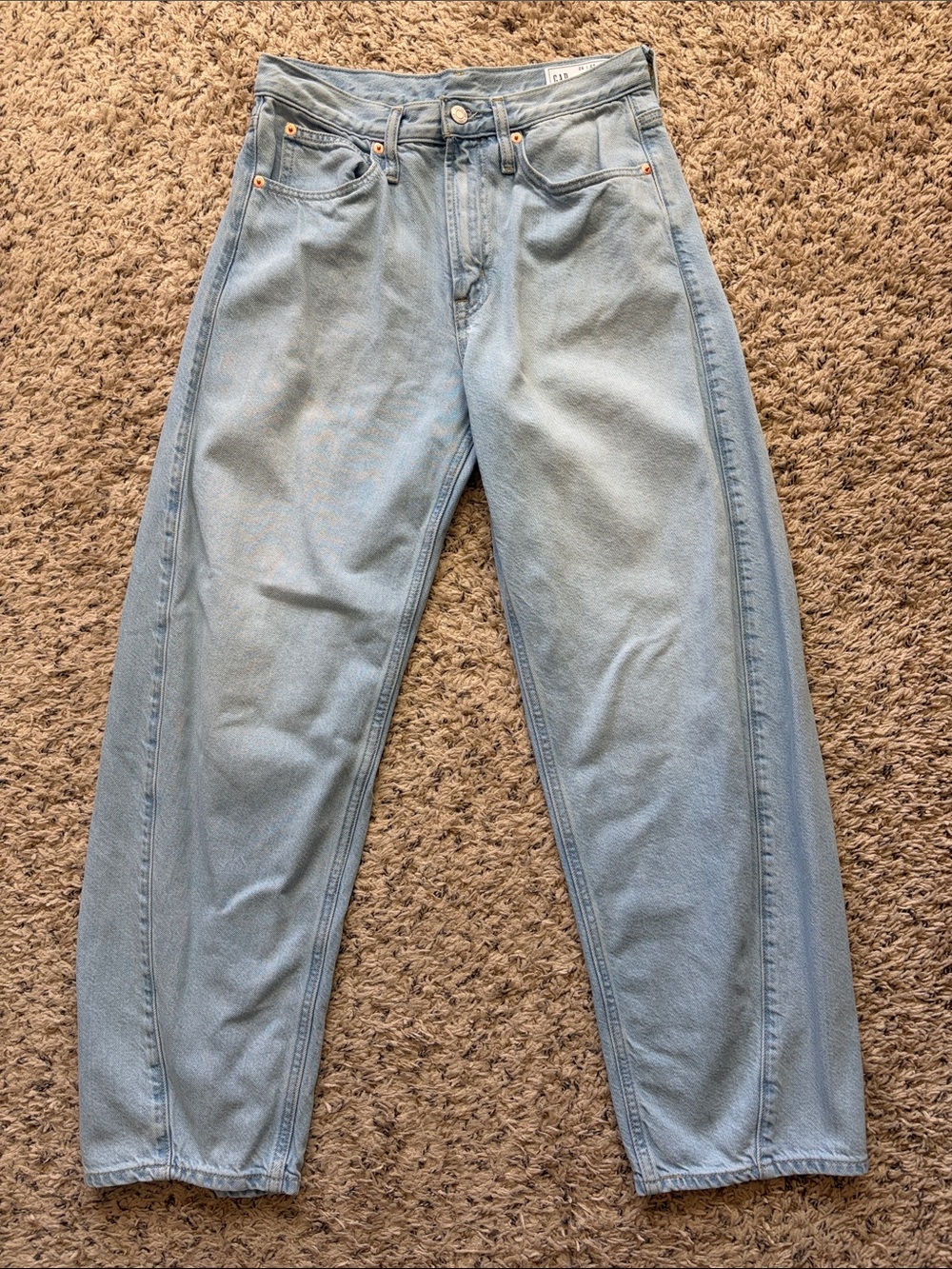 Light Blue Women's High-Rise Barrel Jeans